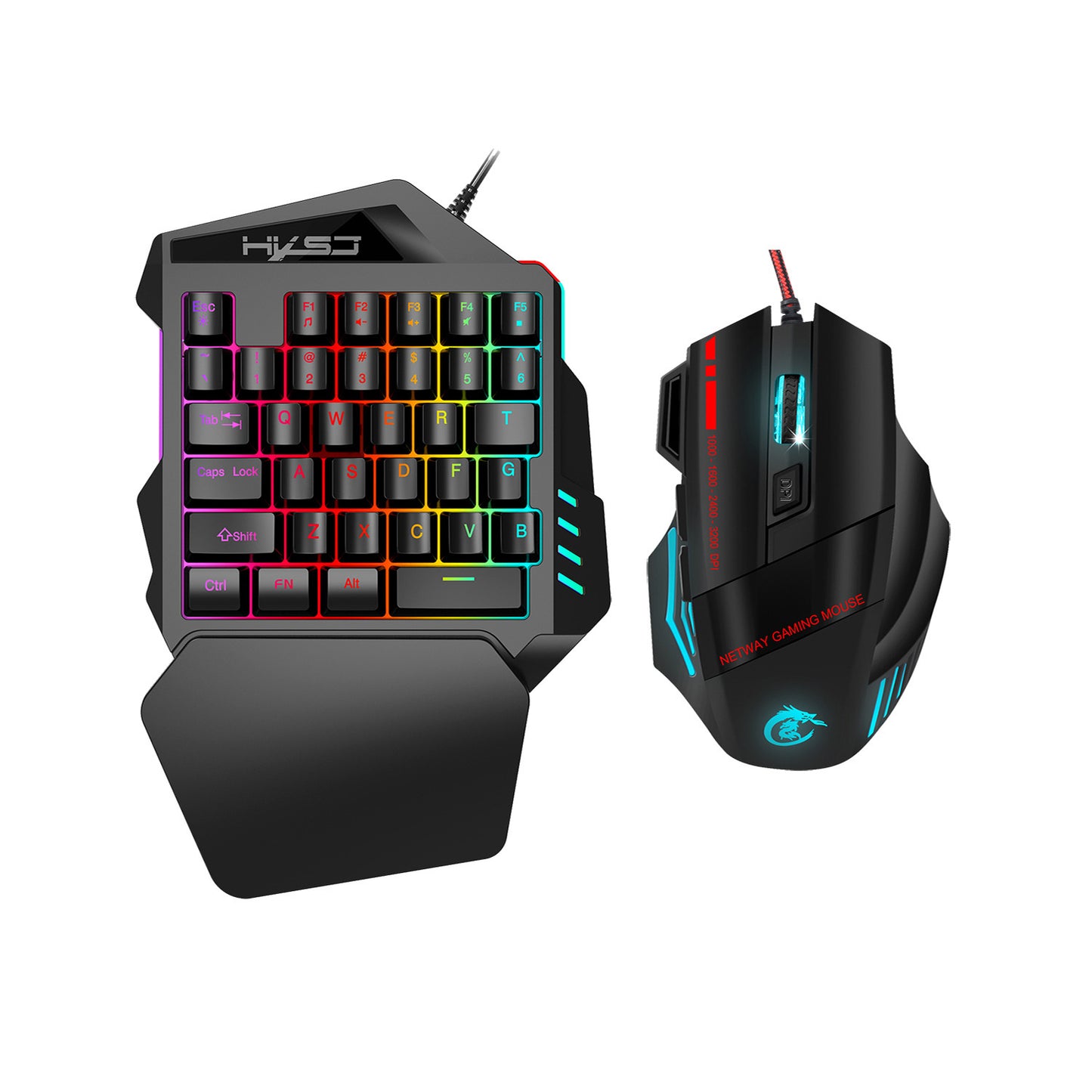 One-Handed Gaming Keyboard Set - TheLoot.Store