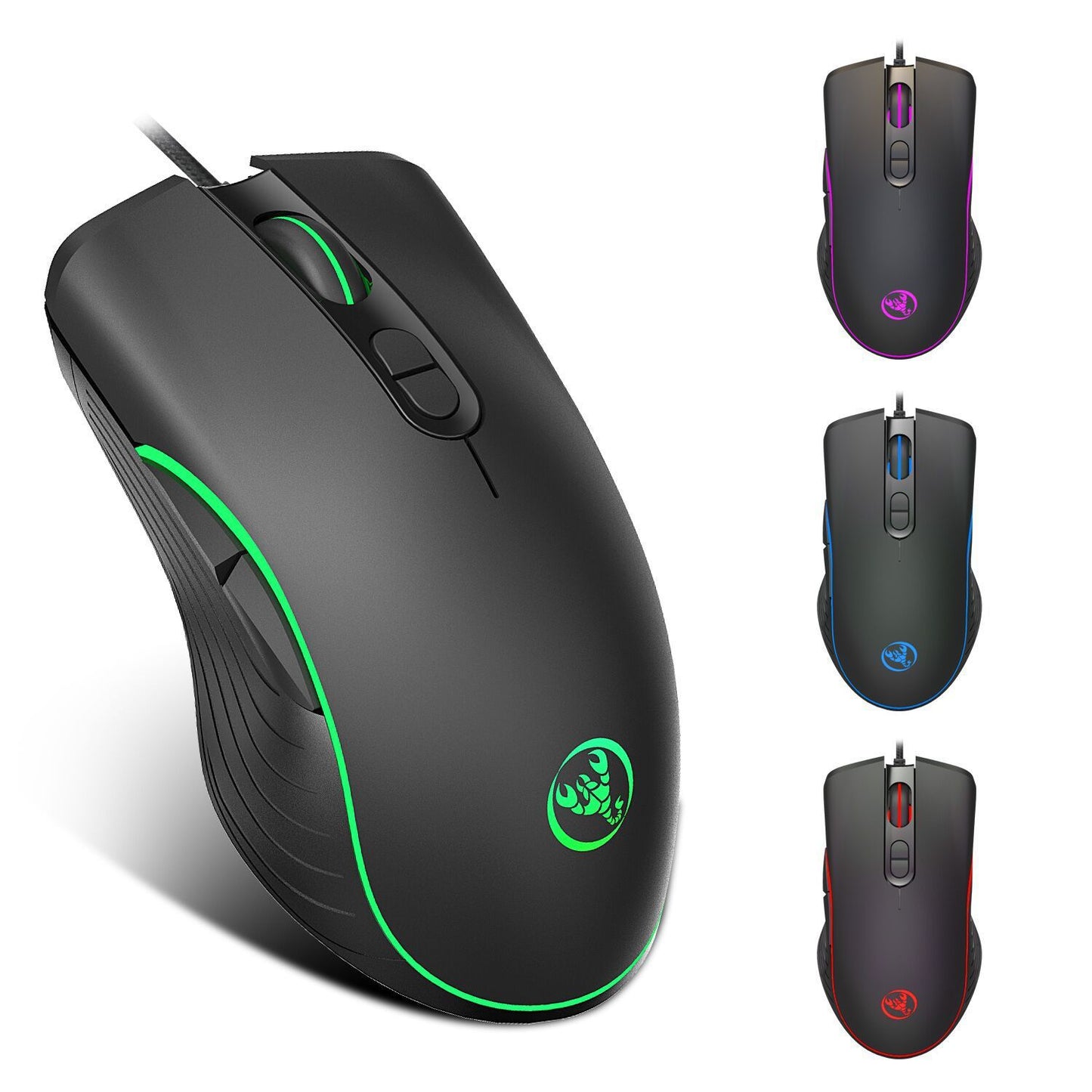 Glowing RGB Wired Gaming Mouse - TheLoot.Store