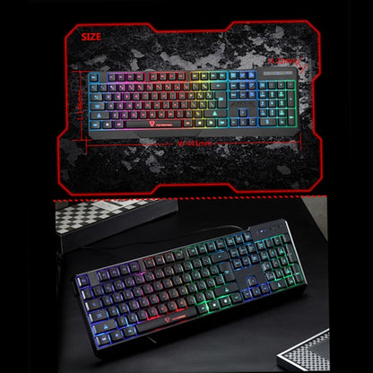 K70 Waterproof Colorful LED Illuminated Backlit USB Wired Gaming Keyboard - TheLoot.Store