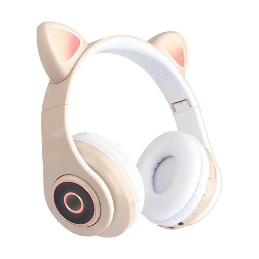 LED Cat Ear: Bluetooth Headphones, Noise Cancelling, TF Card Support