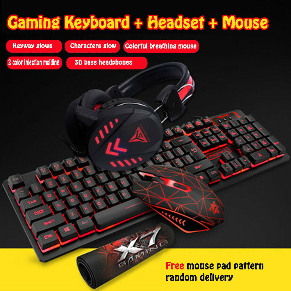 K59 Luminous Gaming Mouse, Keyboard and Headset - TheLoot.Store