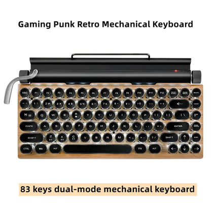 83 Keys RGB Mechanical Keyboard Retro Typewriter Design