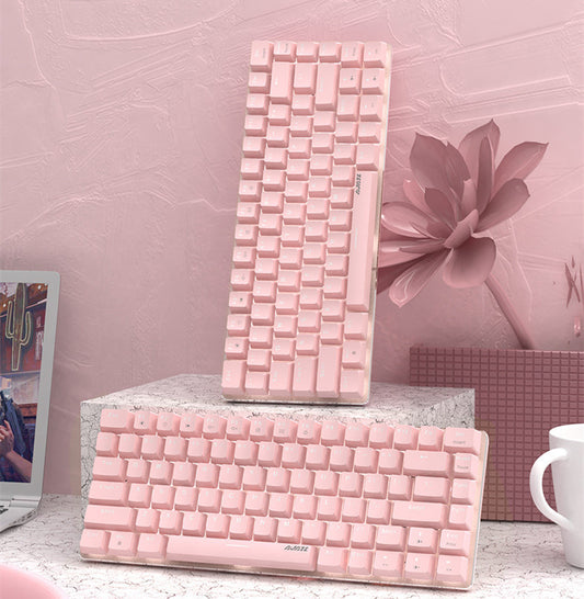 Pink Luminous Gaming Wired Keyboard