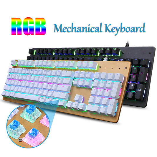 Professional Gaming USB Wired Mechanical Keyboard 104 Keys