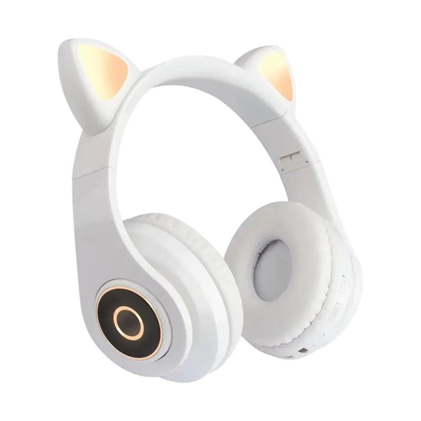 LED Cat Ear: Bluetooth Headphones, Noise Cancelling, TF Card Support