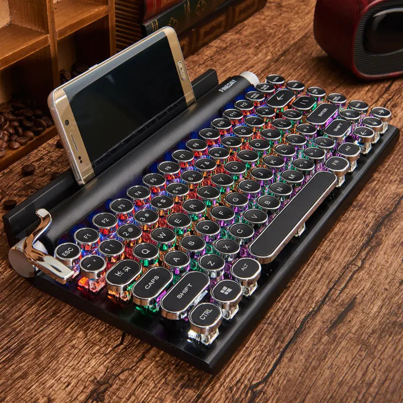 83 Keys RGB Mechanical Keyboard Retro Typewriter Design