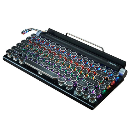 83 Keys RGB Mechanical Keyboard Retro Typewriter Design