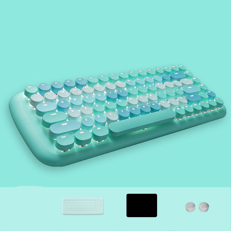 Fashion Green Axis Gaming Wired Mechanical Keyboard - TheLoot.Store