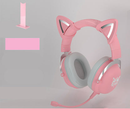 Cute Kitty Gaming Headset Fun Eye-catching Design