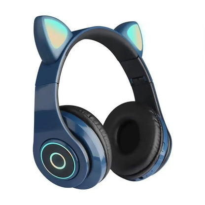 LED Cat Ear: Bluetooth Headphones, Noise Cancelling, TF Card Support