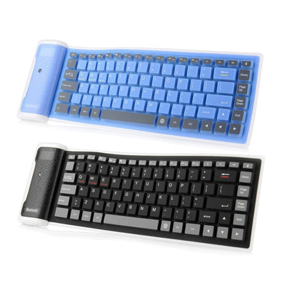 Foldable Roll-Up Wireless Bluetooth Keyboard: Silent 87-Key Keypad