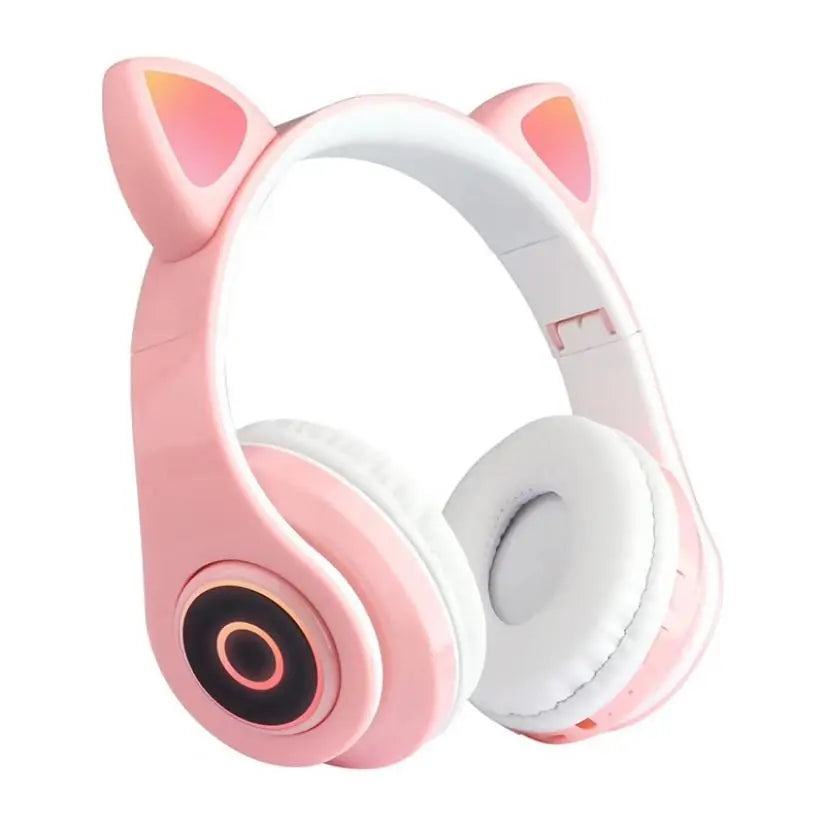 LED Cat Ear: Bluetooth Headphones, Noise Cancelling, TF Card Support